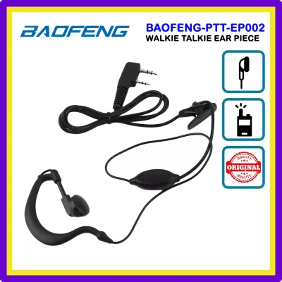 Baofeng PTT EP002 Walkie Talkie 2 Pin Headset Earphone Hands Free Ear Hook Earpiece Hands Free with Mic BF888 BF999