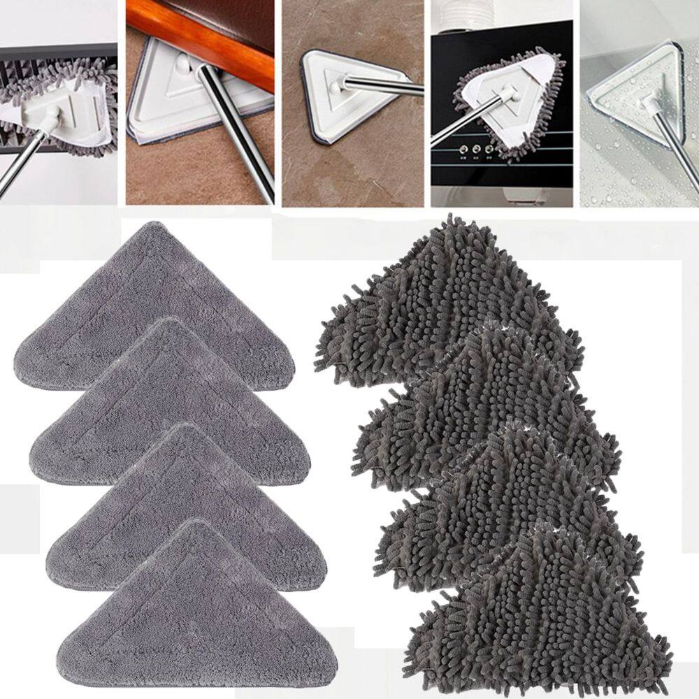 XUNJIE Multifunctional Replacement Flat Microfiber Wash Floors Dust Mop Mop Head Triangle Rag Mop Accessories