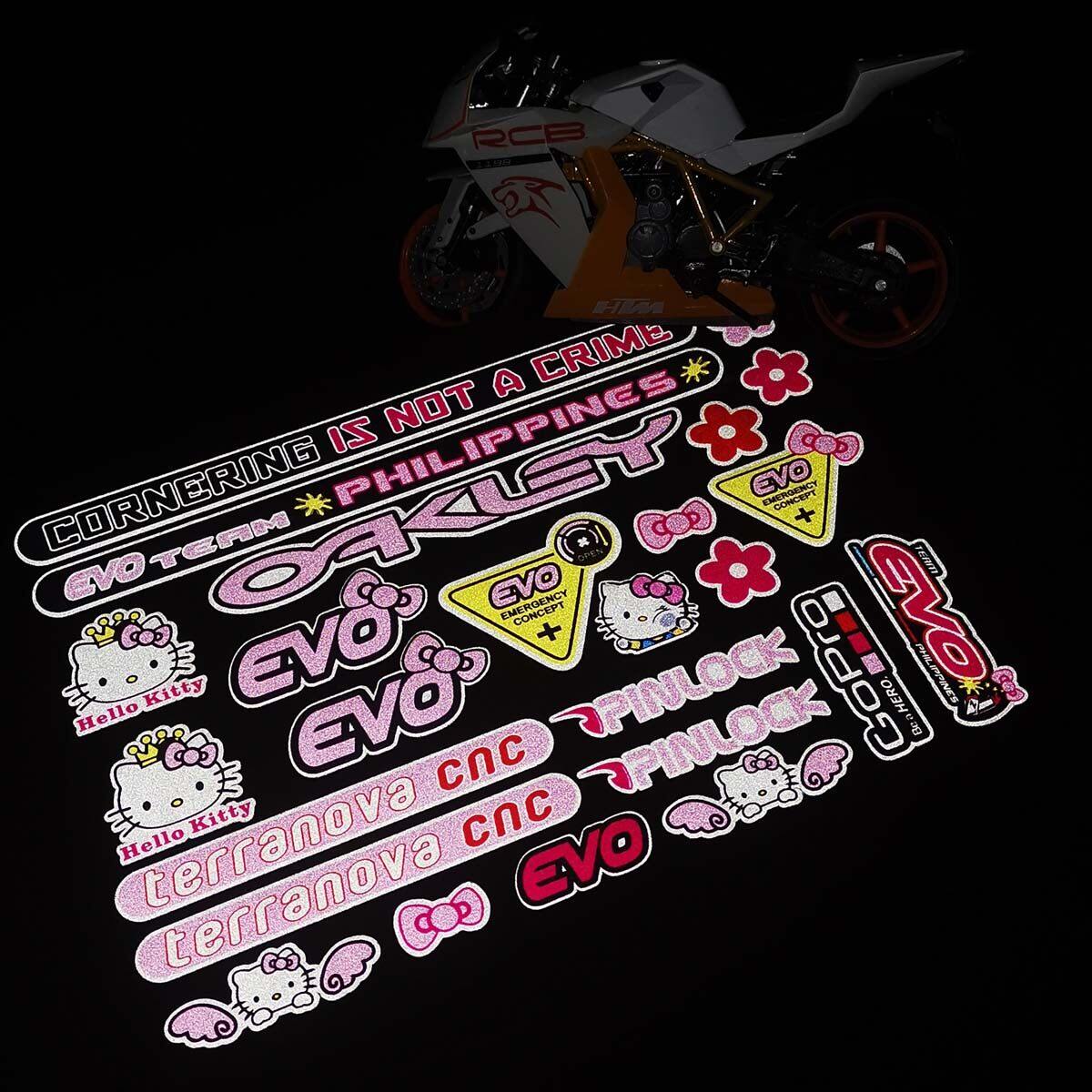 EVO Mũ Bảo Hiểm Kitty Miếng Dán Phản Quang Đề Can MotoGP