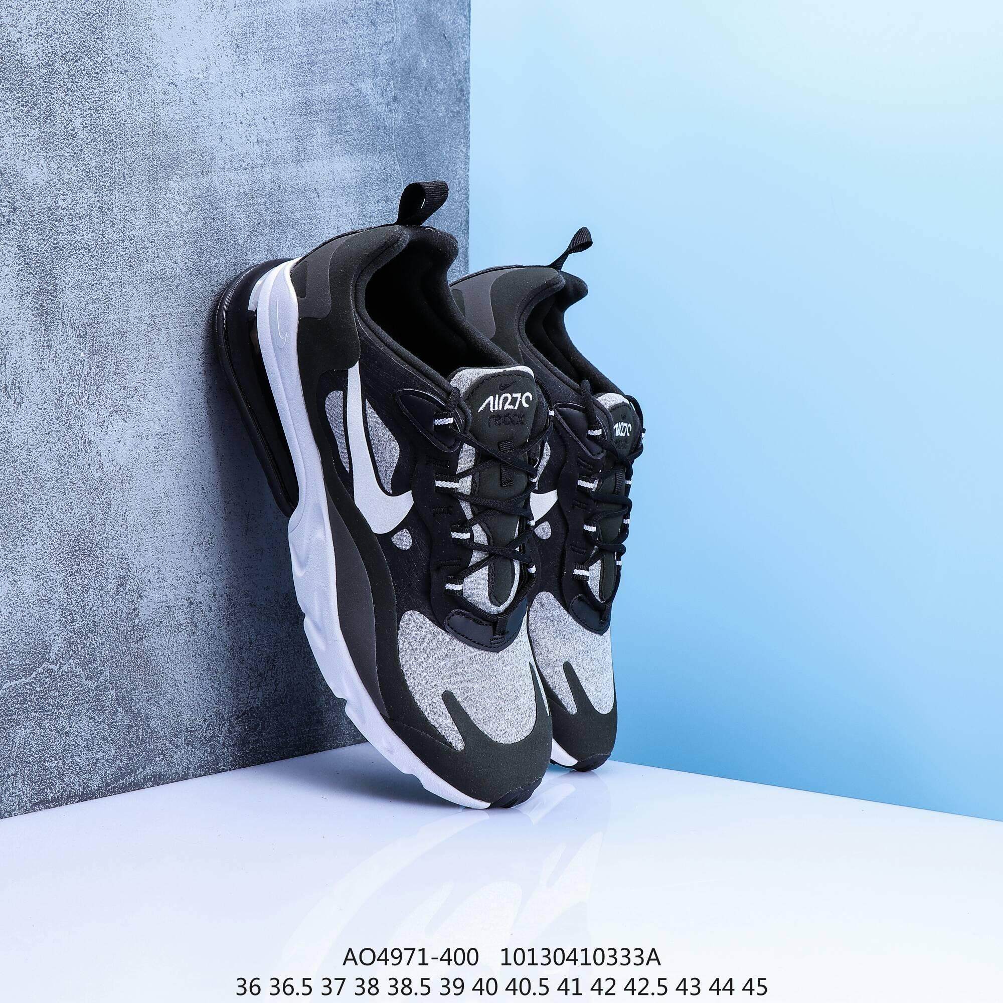 Nike_Air_Max 270 React Bauhaus Pria Sepatu Sepatu Lari untuk Pria 2019 Kulit Sepatu Olahraga Pria Jogging Alas Kaki Di Luar Ruangan ringan Bernapas Sepatu Wanita
