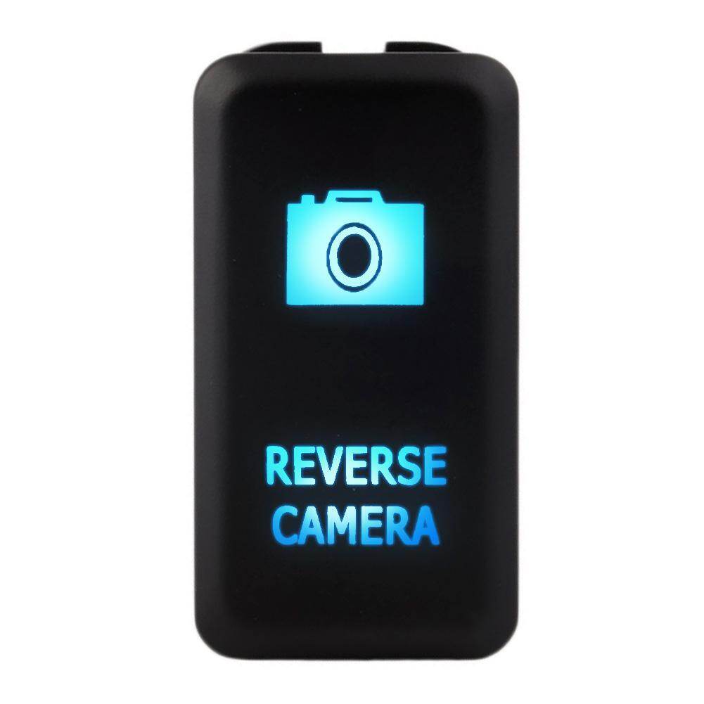 Car Reverse Camera Push Button Switch w/ Blue LED Indicator for Toyota