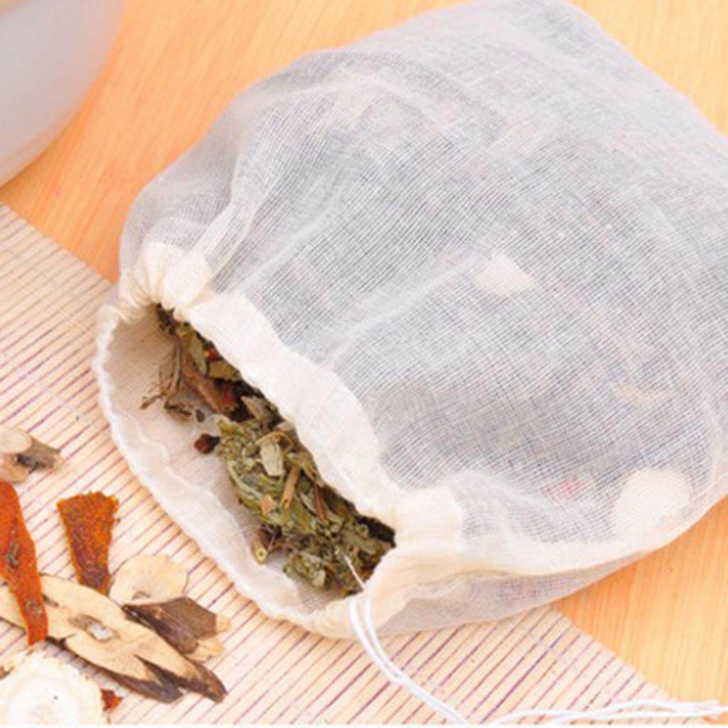 Blesiya 10 pieces Reusable Empty Tea Bags Loose Spice Herbs Bag with String