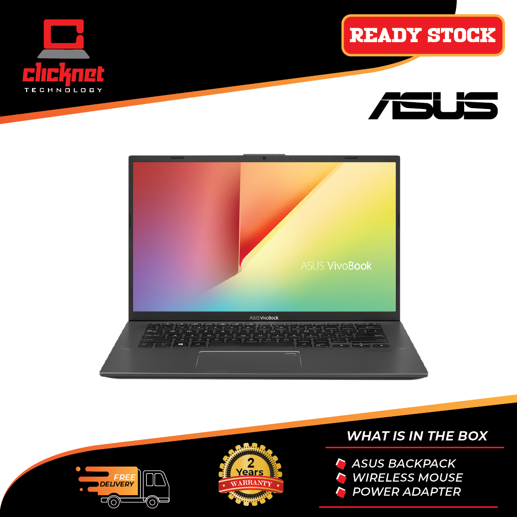 Asus Vivobook A412F-LEB093T 14 FHD Laptop Slate Grey (i5-8265U, 4GB, 512GB, MX250 2GB, W10) Malaysia