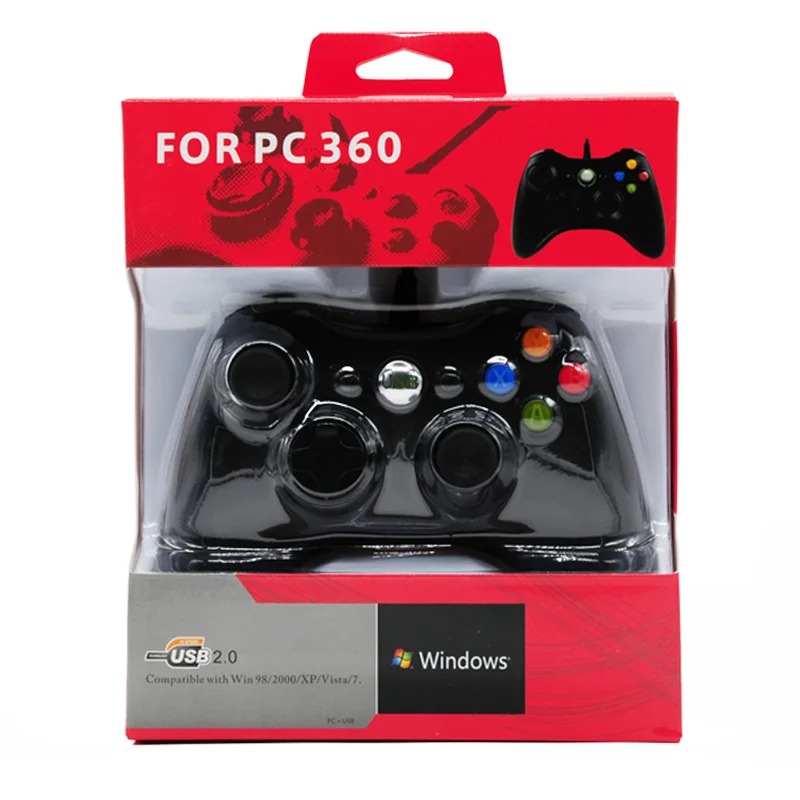 Có dây USB Tay cầm chơi game tay cầm chơi game được xây dựng trong rung hai đầu Gamepad cho PC Windows 7/8/10/XP không cho Xbox 360