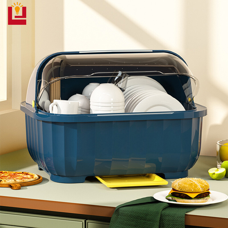 Kitchen dishes and dishes storage racks, dishes, draining racks, bowls and chopsticks storage boxes, bowls and cutlery boxes, cupboards with lids