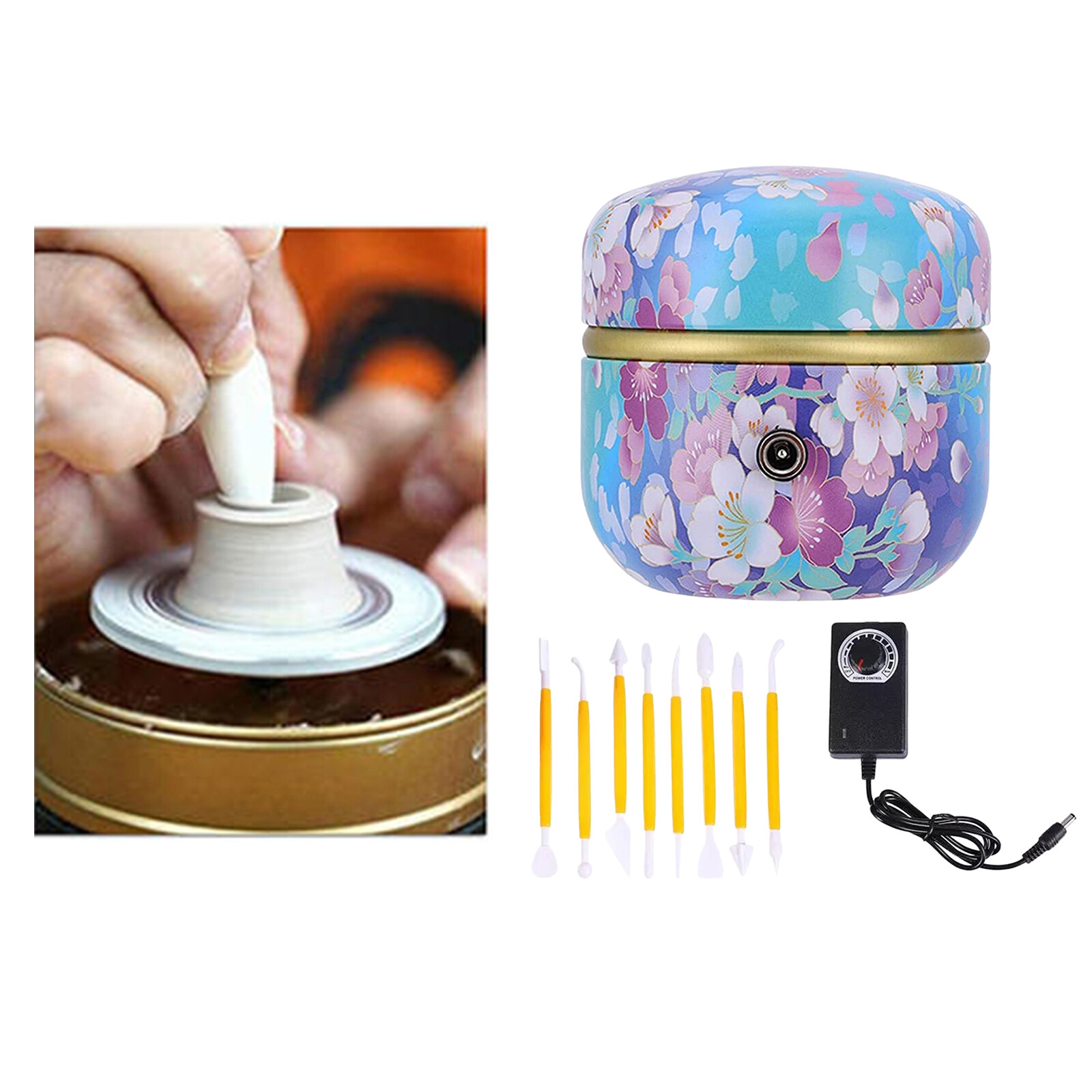 Blesiya Mini Pottery Wheel Adjustable Speed Electric Pottery Machine