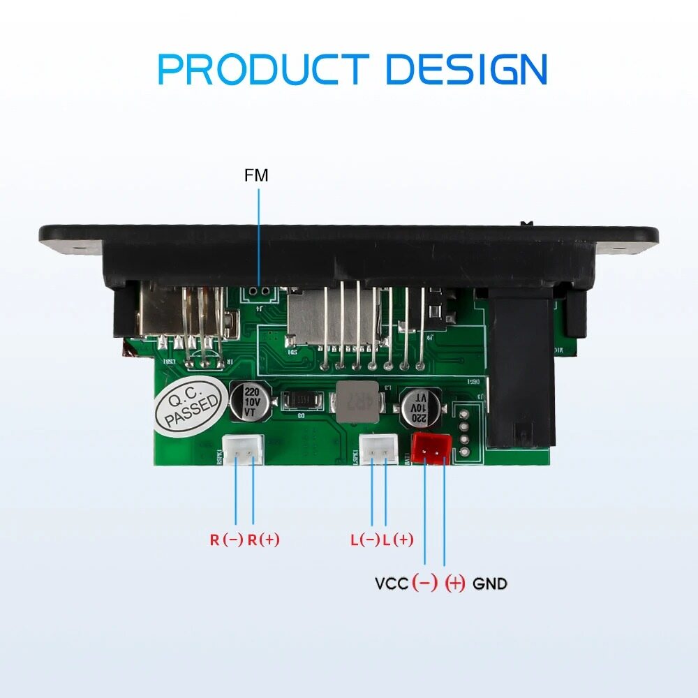 KEBIDU 10W trong nhà tự làm bộ khuếch đại kỹ thuật số bảng mạch Giải Mã MP3 5V công suất âm thanh Bluetooth FM USB Xe Hơi Máy nghe nhạc MP3 cho âm nhạc Loa siêu trầm Loa