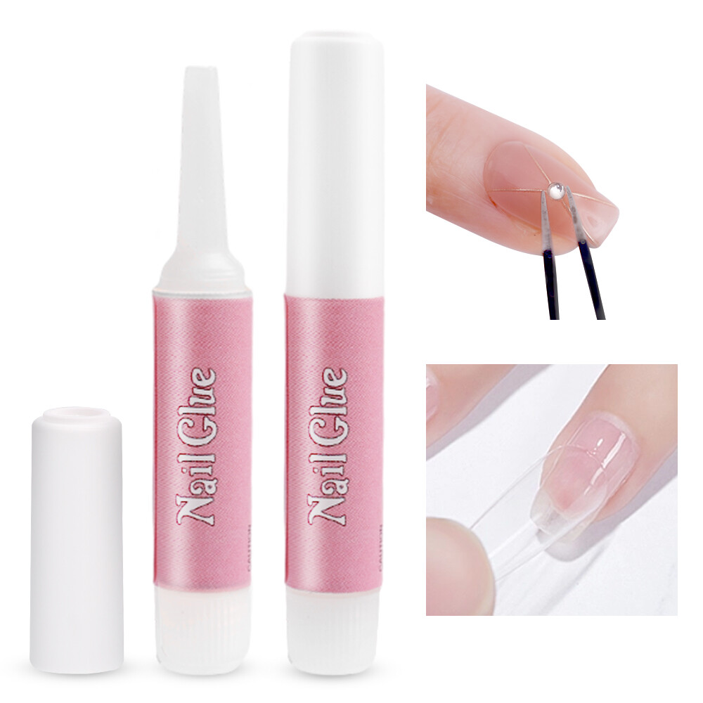 Nail Art Glue Fast-Dry Adhesive Acrylic Art False Tips 3D Decoration Nail Tips Multi-function Nail Rhinestone Glue Adhesive Tool