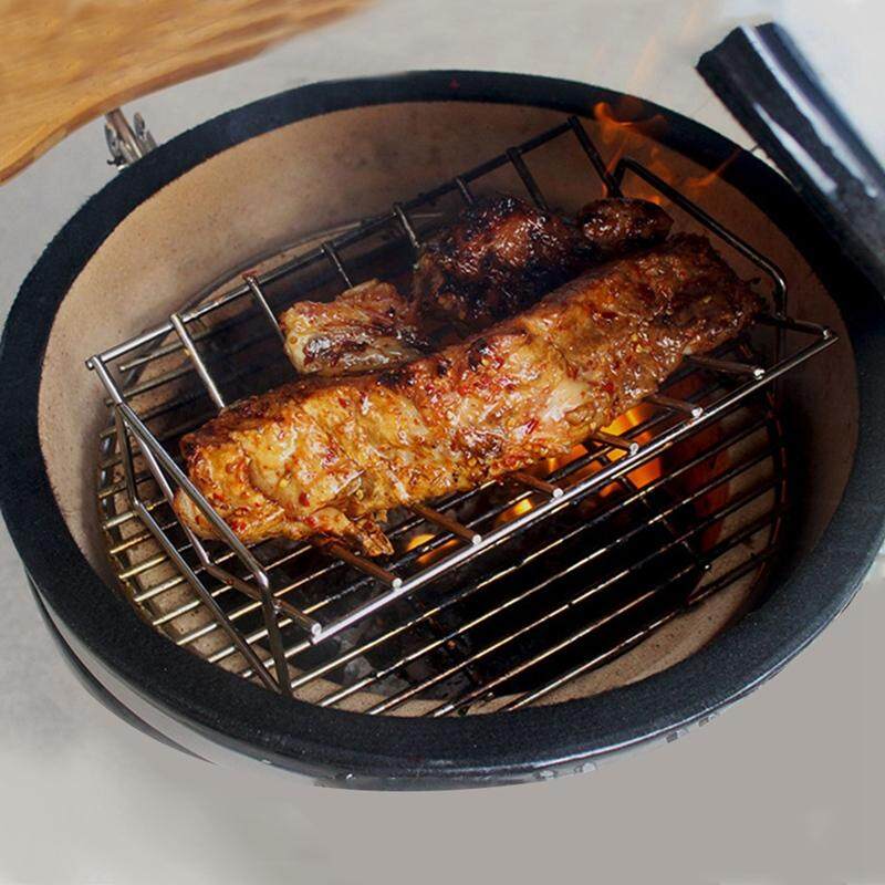 BBQ Rib Rack Grilling Rib Rack for Smoking,Stainless Steel Roast Rack