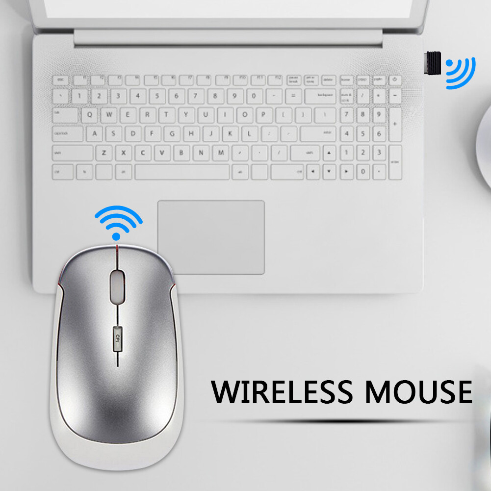 Ultra-Thin 4 Keys 2.4G Wireless Optical Mouse 3 Gears 1600DPI Rechargeable Mice Computer Accessories