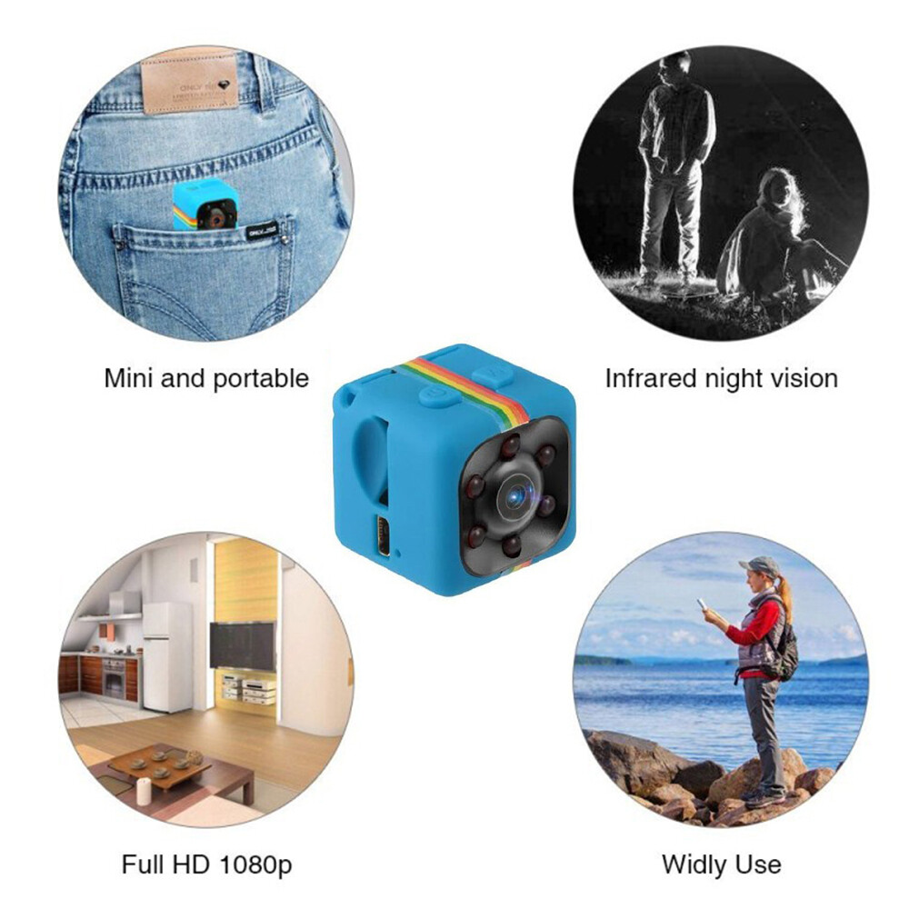 [Echolic] Sq11 HD Máy ảnh Mini Camera giấu kín Camera CCTV kết nối với điện thoại di động nhìn trong đêm máy ảnh 360 Camera hành động Camera gián điệp DVR cho Xe Hơi Máy quay đầu ghi video nhỏ trong nhà giám sát video máy ảnh [có sẵn trong kho]