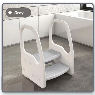 Baby Step Stool with with Safety Double Armrests, Kids Bathrooms Ladder Stools, Children's Washbasin Step Footstool Increase Height Non-Slip Bench