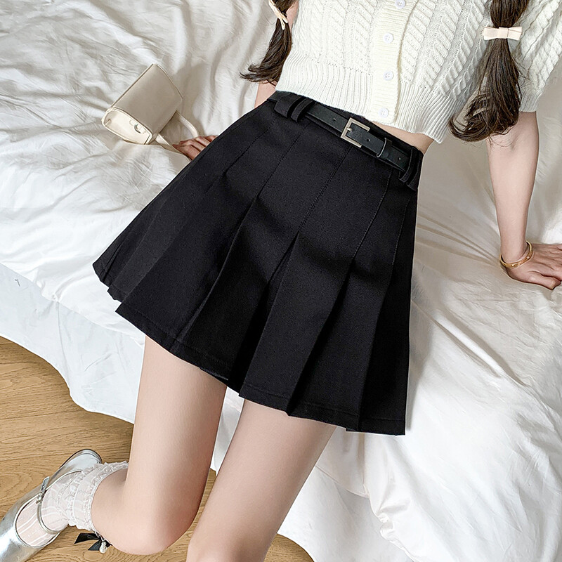 YIGE Anti glare pleated half skirt for women 2024 spring/summer skirt pants half skirt high waisted jk short skirt pleated sexy A-line skirt