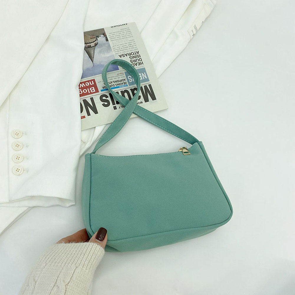 [Pinfect] Nylon Casual Underarm Shoulder Bag Women Simple Solid Color
