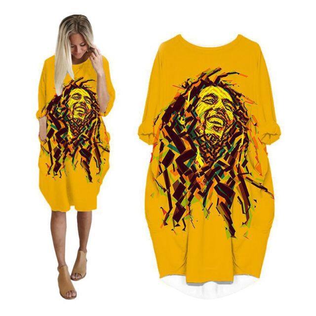 Bob Marley ชุด3d พิมพ์ Streetwear ผู้หญิงฤดูร้อนชุดลำลองแฟชั่นเสื้อสูทแขนยาวฮาราจุกุ Plus ขนาดเสื้อผ้าเสื้อผ้าสไตล์พังค์