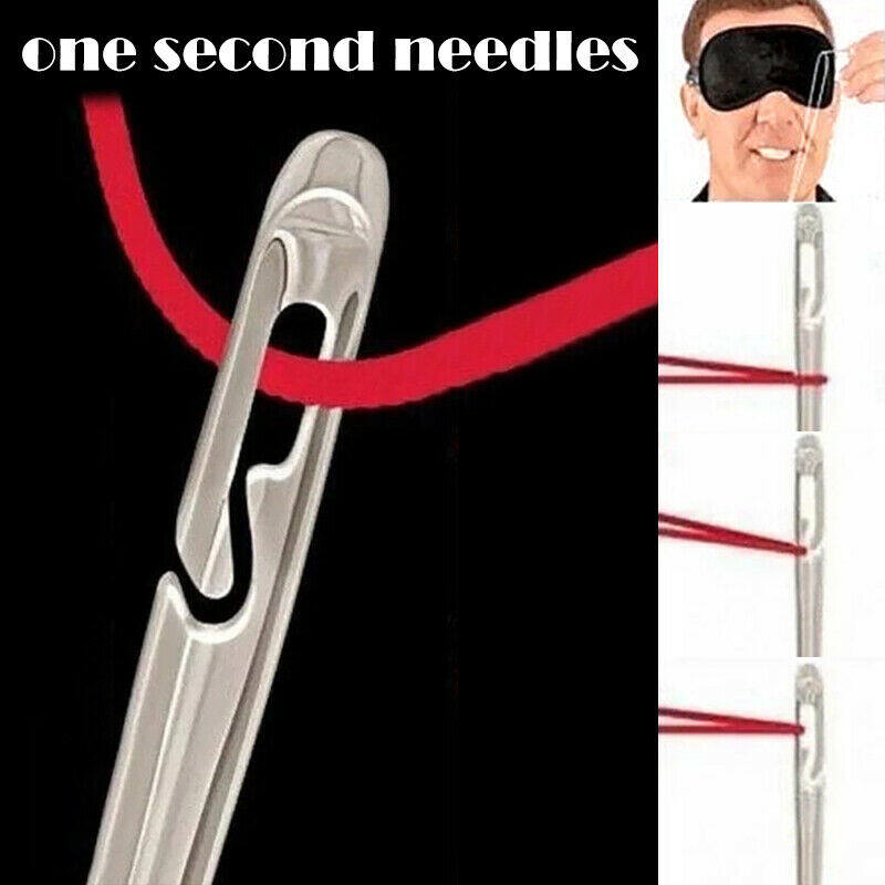 BOKALI Thép Không Gỉ Tự Luồng Kim Mở May Darning Needles Set