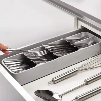 Xjing Kitchen Drawer Organizer Tray Spoon Cutlery Box Kitchen