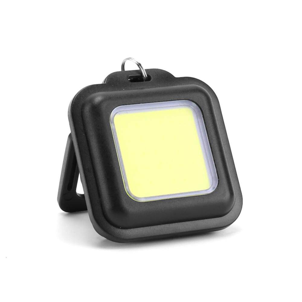 Portable COB LED Flashlight USB Rechargeable Keychain Camping Emergency Light