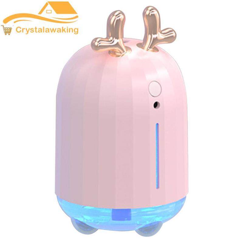 Cute Antler Ultrasonic Air Humidifier Aroma Essential Oil Diffuser Mist Fogger Home Car Supply Singapore