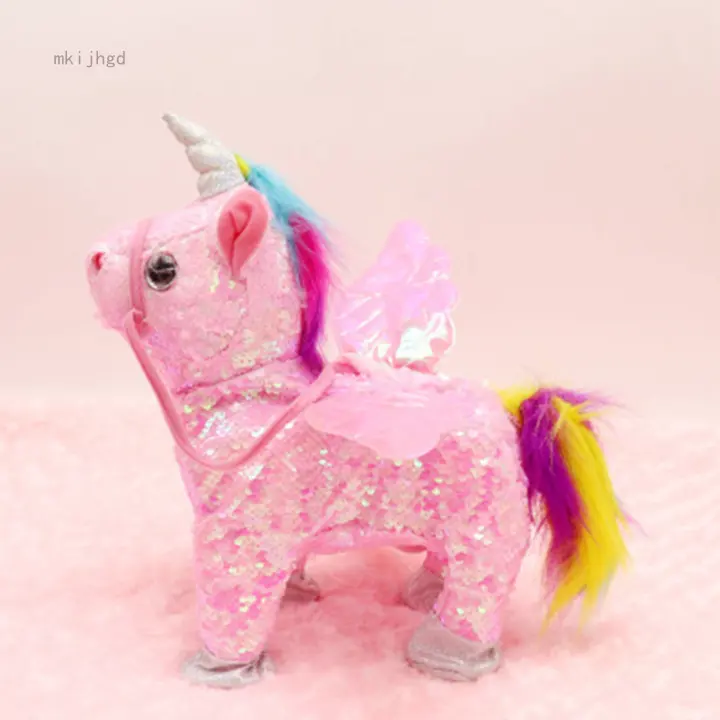 walking unicorn on leash
