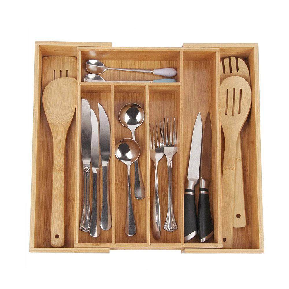Outflety 100 Organic Bamboo Home Kitchen Board Divider Silverware