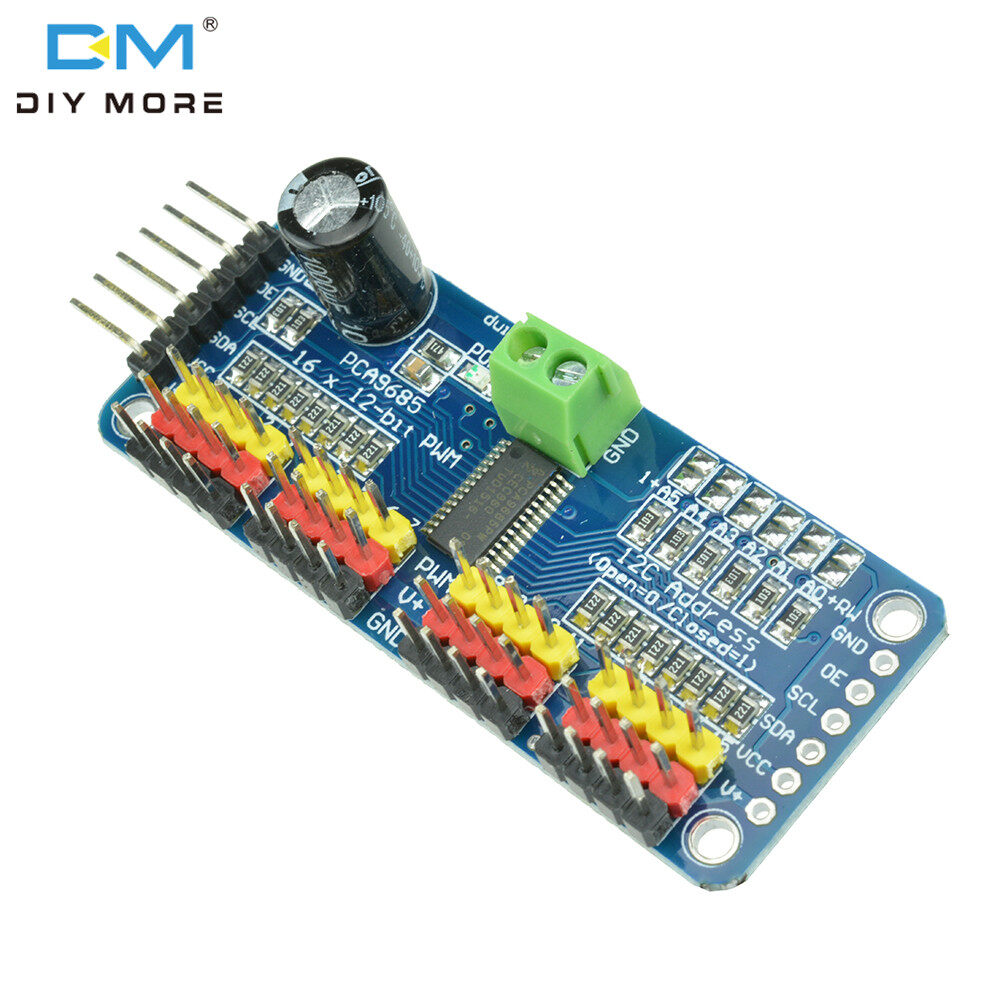Diymore pca9685 16 channel 12-bit pwm/servo driver-i2c interface module for raspberry pi shield module servo shield for arduino diy kit