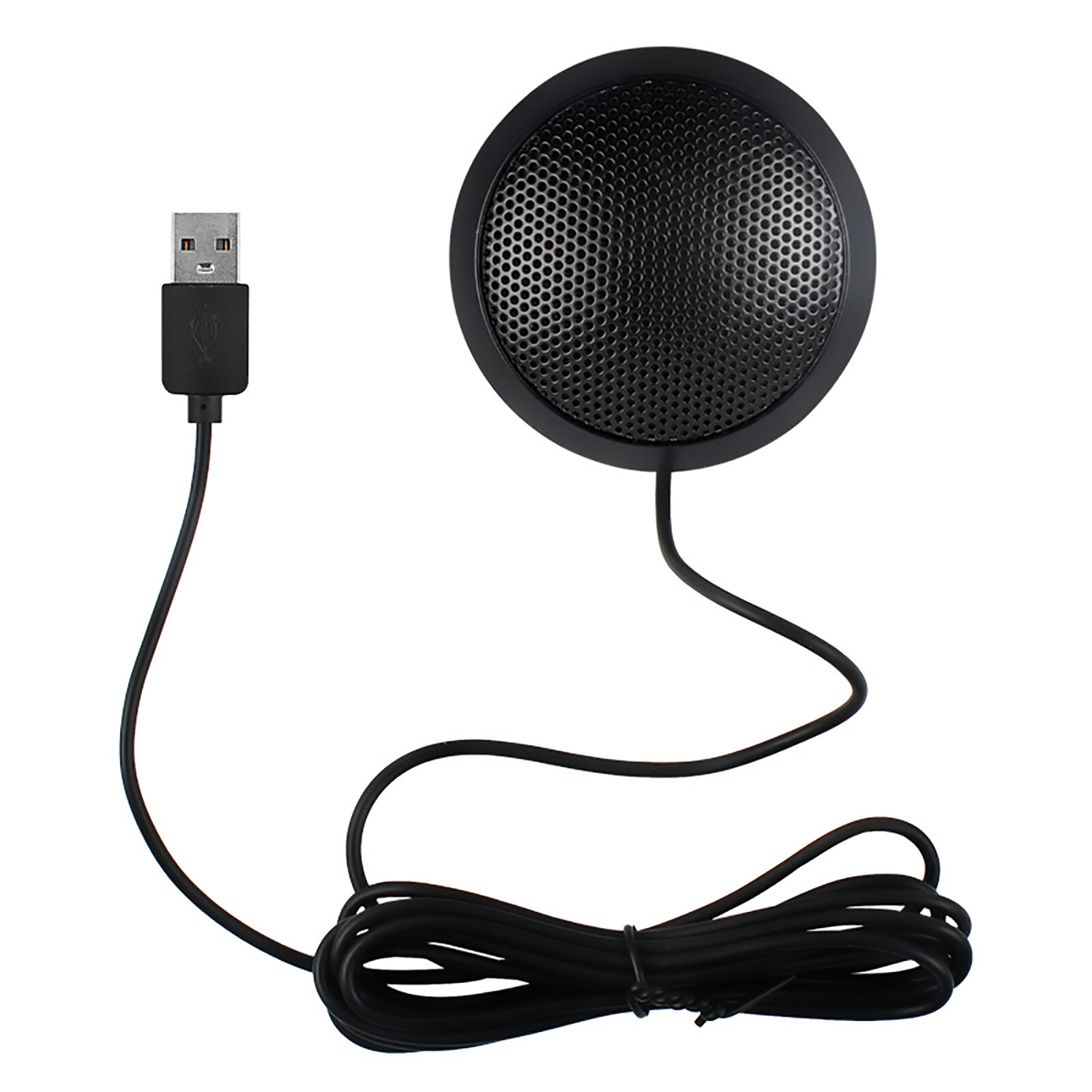 USB Conference Microphone 360° Ommnidirectional Condenser Computer PC Laptop Mic Portable Mini Desktop Metal Wired Microphone Plug and Play Compatible with Windows MacOS for Video Conference Chatting Recording Online Class Gaming Skype