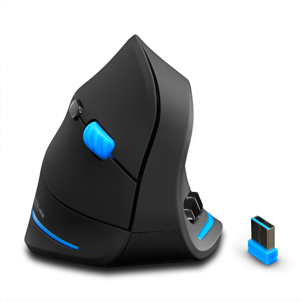 Zelotes F-35A Vertical Wireless Gaming Mouse Adjustable 2400DPI Optical ...