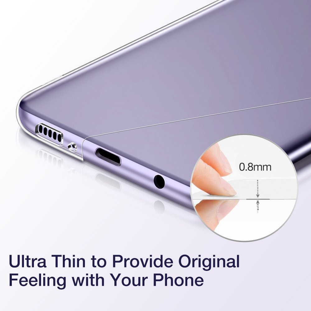 LUOWAN cho Samsung Galaxy S8 nhựa TPU mềm trường hợp: Linh hoạt, mỏng, bảo vệ, chống sốc, minh bạch, không chống trơn trượt, không dây sạc tương thích