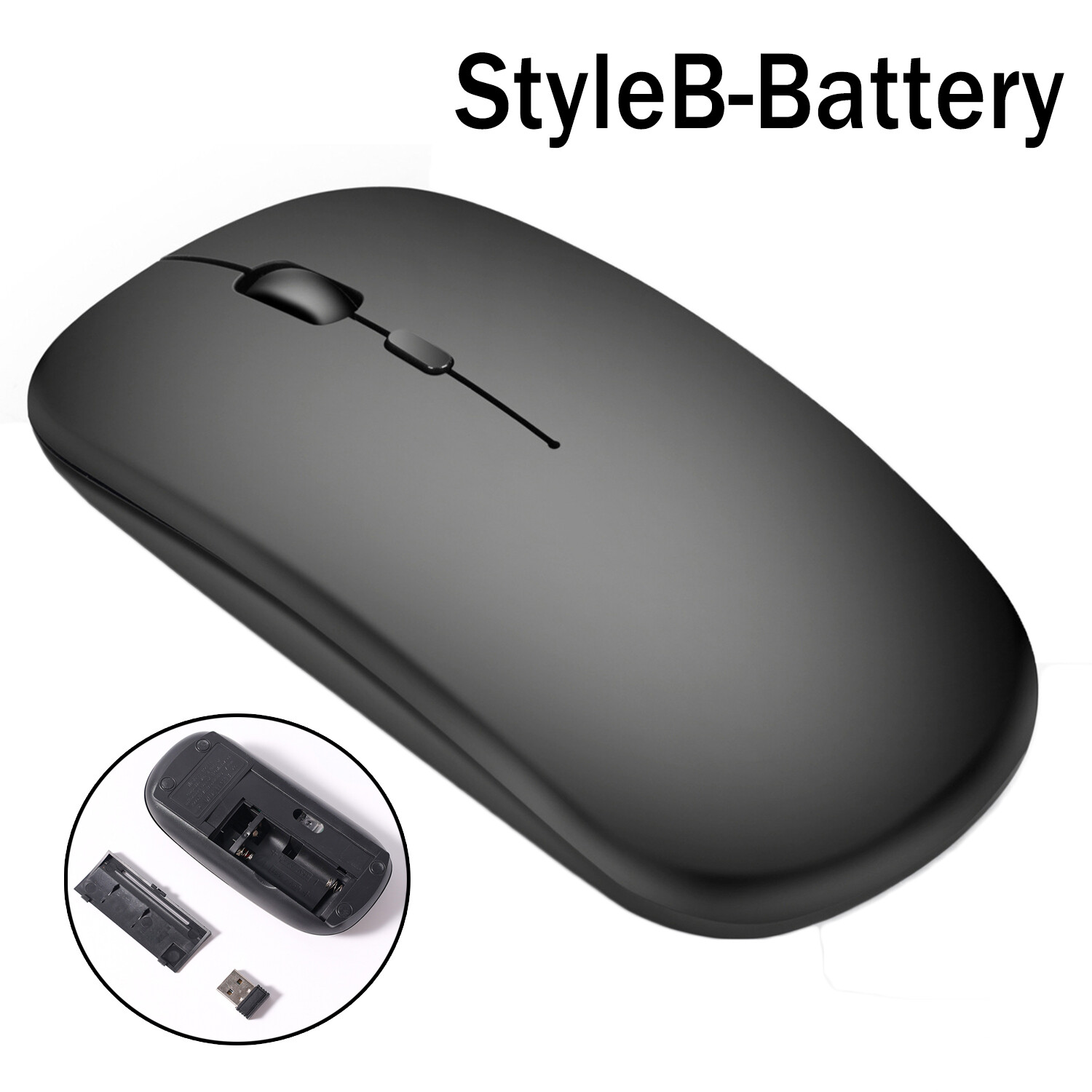 1600Dpi Wireless Mouse 2.4G Classic Rechargeable Mice Ultra-Thin Silent Mouse Mute for PC Office Notebook Laptop Accessories