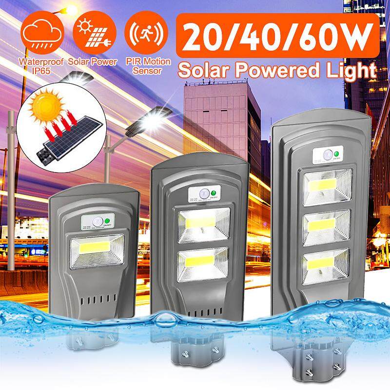 【Free Vận Chuyển + Đèn Flash Đối Phó 】Solar Dùng Gas Tường Ngoài Trời Phố Đèn CẢM BIẾN Chuyển Động Cảm Biến Đèn 20 Wát/40 wát/60 Wát