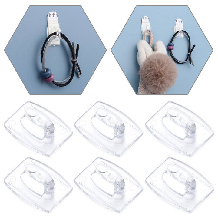Wall Transparent Removable Hooks Strong Seemless Cable Clamp Adhesive Hooks Rack