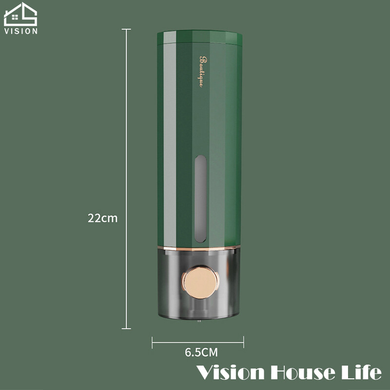 Vision Nordic Press Type Soap Dispenser Wall-mounted Liquid Container Multi-Purpose Bathroom Liquid Shampoo Dispenser Toilet Lotion Liquid Pump