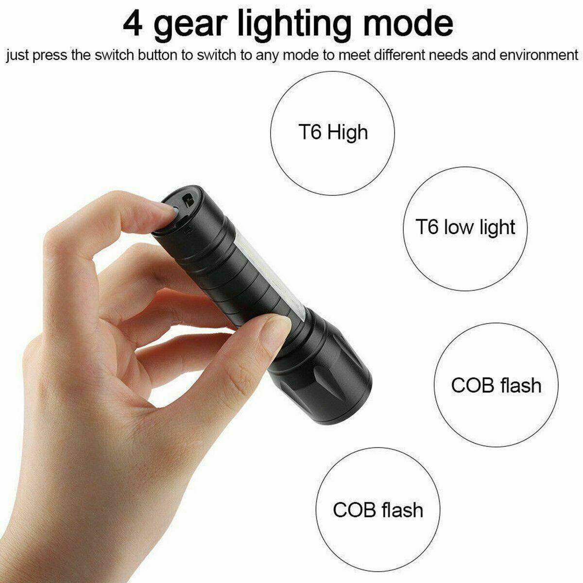 [Songful] Đèn pin USB COB LED T6 di động