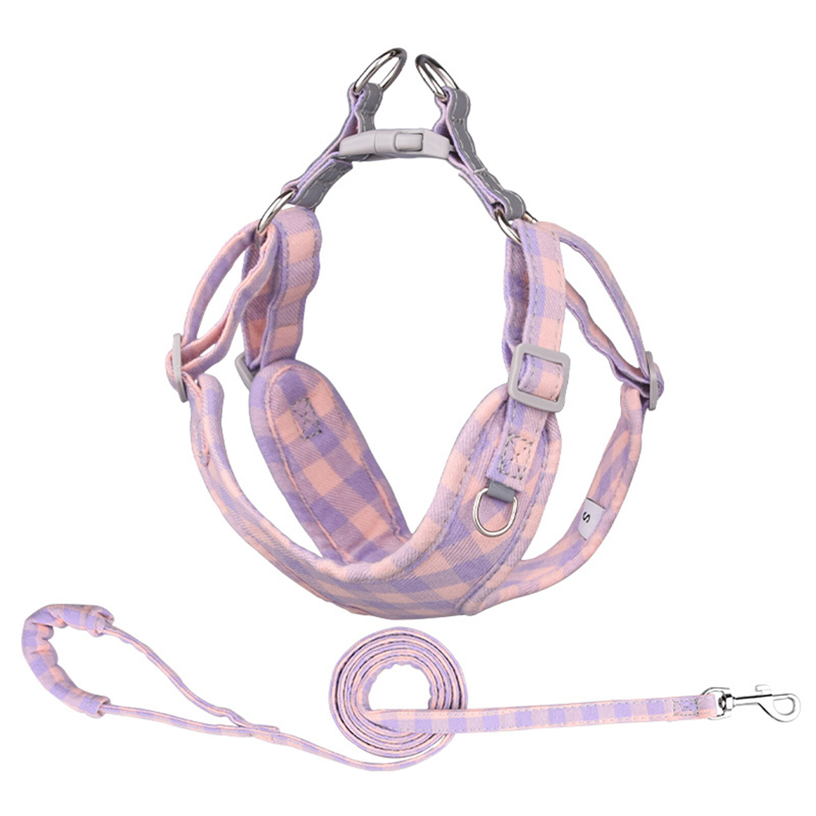 huanhuang Pet Harness Leash Reflective Stripes Anti-escape Breathable Dogs Chest Strap Traction Rope Kit Pet Supplies