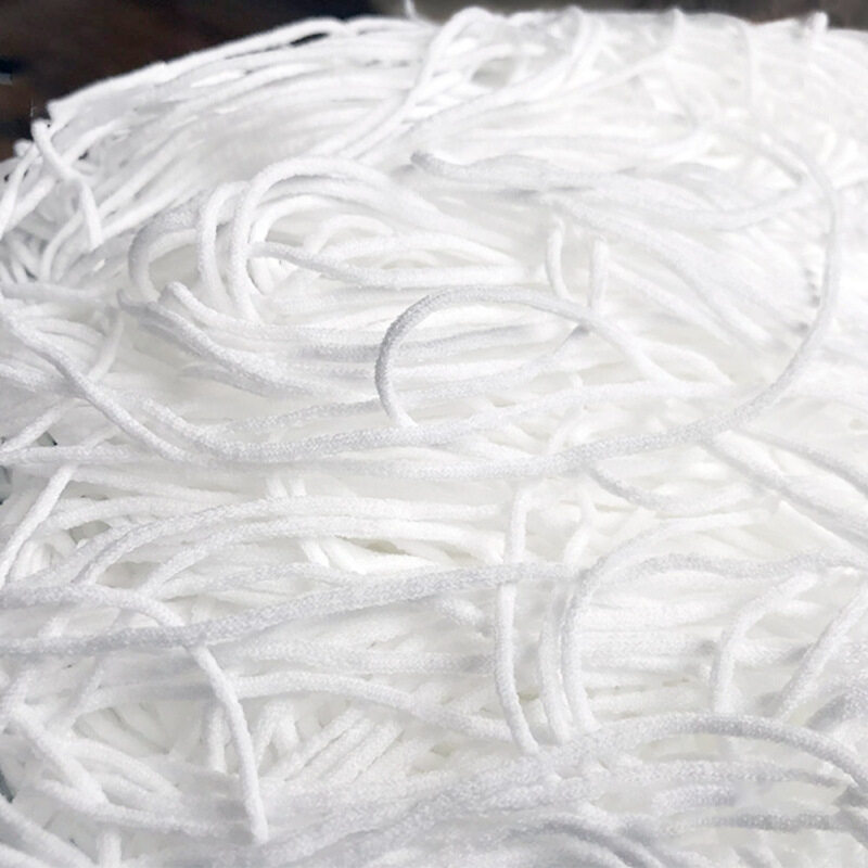 Dfhy4w75xfg Round Flat Masks With Elastic Oil Core 3MM Elastic Rope Disposable Hanging Ear Band