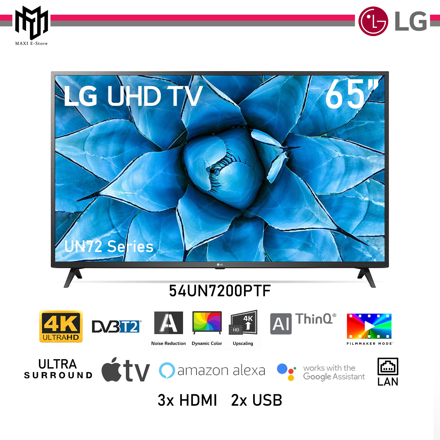 Lg 65un7200ptf Un72 Series 65 Active Hdr Smart Uhd Tv With Ai Thinq Lazada