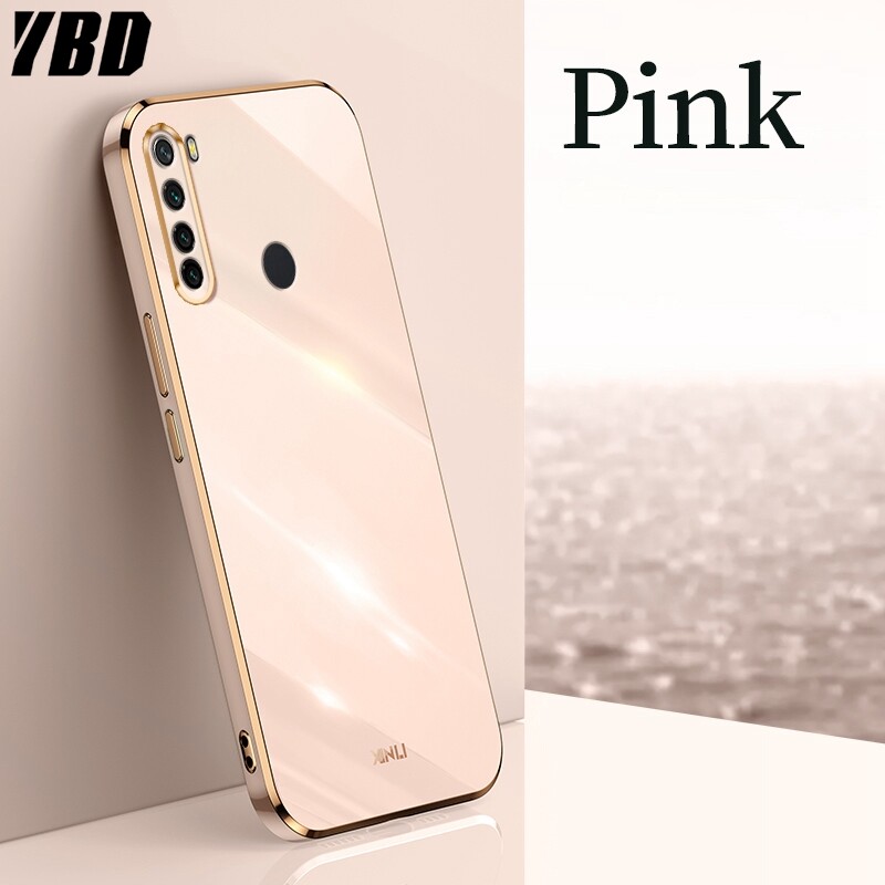 YBD Plating phone Case For Xiaomi Redmi Note 8 2021 casing,Precise Camera Protection cases Luxury Straight Edge Cover