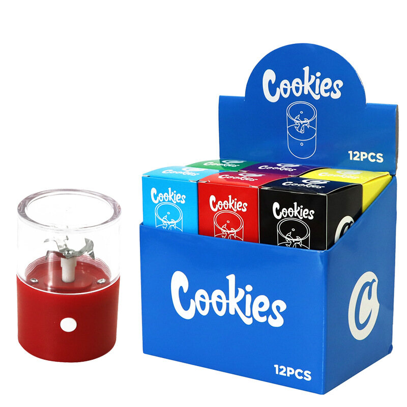 COOKIES Premium Mini Metal Electric Grinder Charge Spice Crusher Herb Grinder