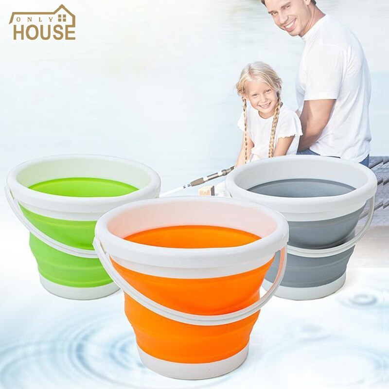 Folding bucket fishing bucket bucket plastic household car wash portable art water storage station wagon fishing outdoor