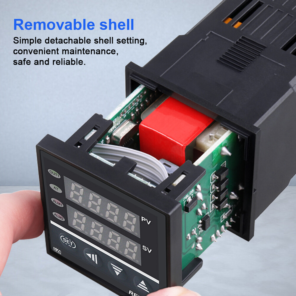 (Miễn Phí Vận Chuyển) Bộ Điều Khiển Nhiệt Độ RCYAGO Cảm Biến SSR Điều Khiển Nhiệt Độ 220V Nhiệt Độ REX -C 100 0 ~ 400 ° CK Đầu Vào: Loại (K) Đầu Ra SSR