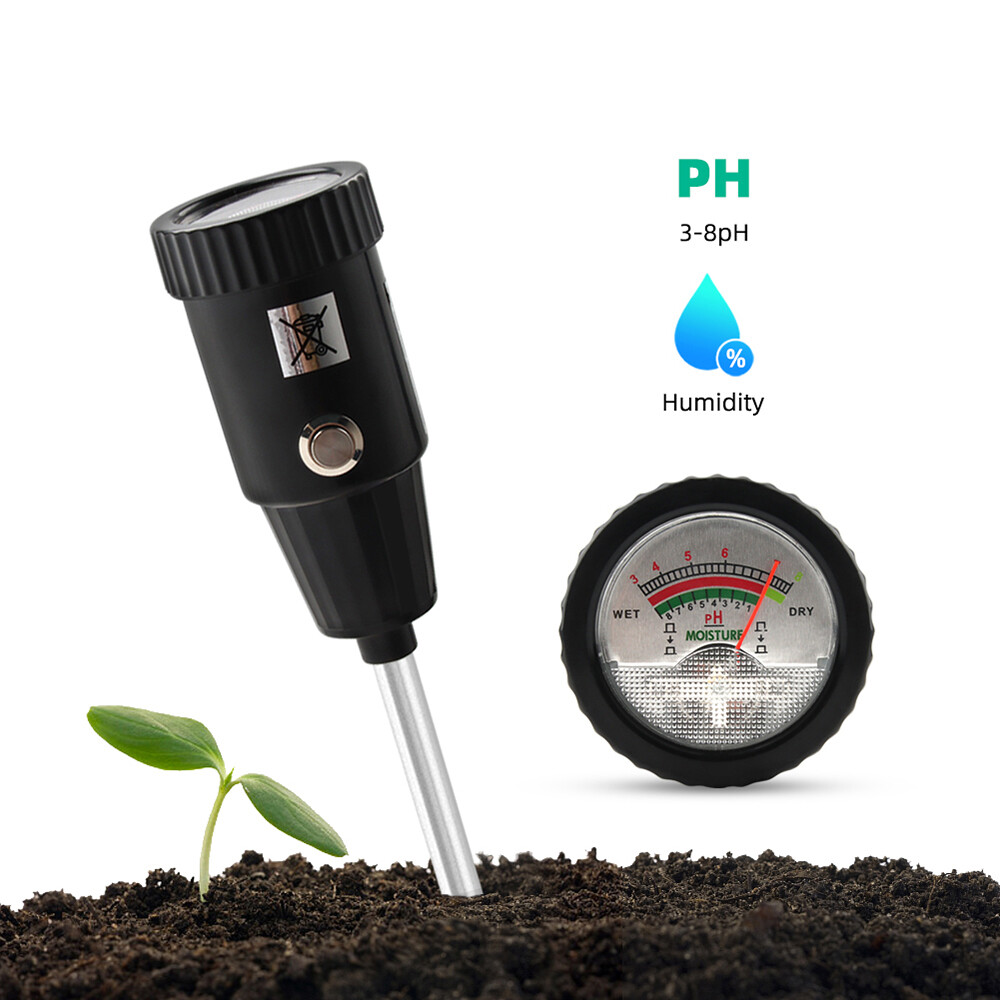 Soil Tester pH & Humidity Tester Soil pH Value & Moisture Testing Tool No Batterys Required for Indoor Outdoor Orchard Garden Planting Cultivating