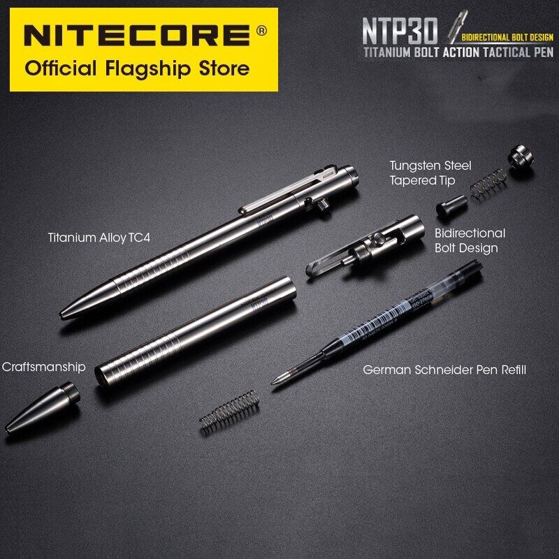 NITECORE NTP30 Titanium Alloy Pen Personal EDC Pen Survival