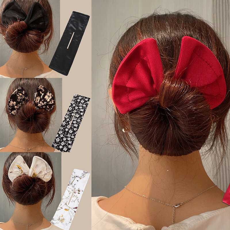 A7E2 ผู้หญิง Deft Bun Maker ใหม่วงผม Donut Bun Maker เครื่องมือ Knotted