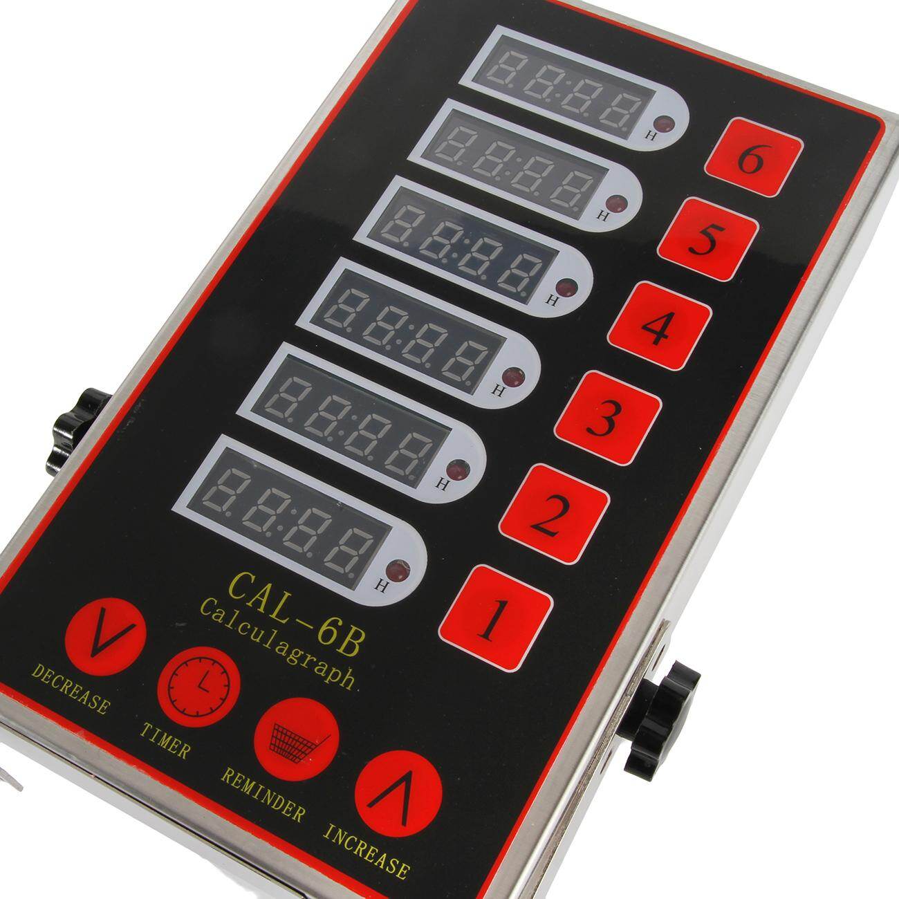 6 Channel Digital Timers Cooking Count Sleep Countdown Clock Digital Screen Kitchen Cooking Timer Square Lazy