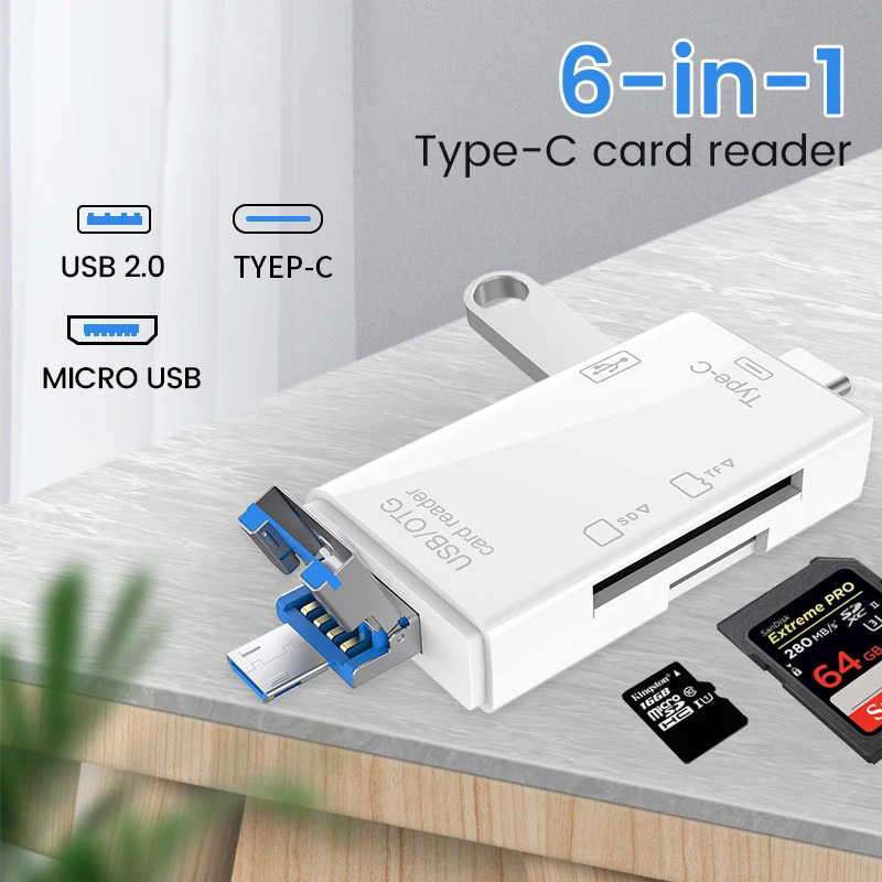 OLAF OTG SD Card Reader Flash Drive Smart Memory Card Reader Type C Cardreader Type C Adapter USB2.0 TF Card Adapter Micro