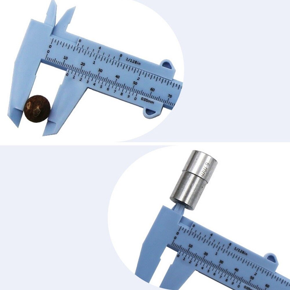 Black-Vernier Calipers Double Rule Scale Plastic Height Measure-Tool 0-150mm