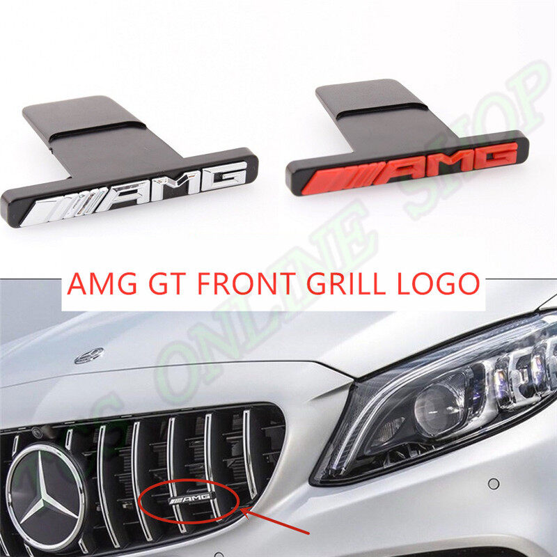 Mercedes Benz Gt Gtr Amg Front Grill Logo Badge Emblem High Quality Badge Red Lazada