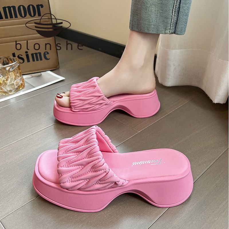 Blonshe wedge sandals for women strap shoes for women heels for women heels sandals flip flops ins new 041118