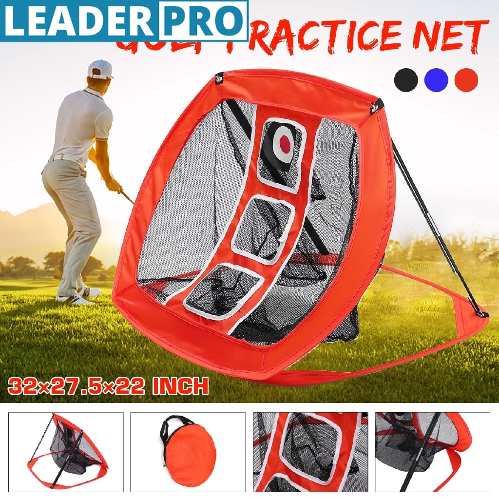 Nylon Golf Practice Net Golf Outdoor Indoor Chipping Pitching Cages Portable Golf Practice Training Aids Easy Net Equipment 32×27.5×22inch